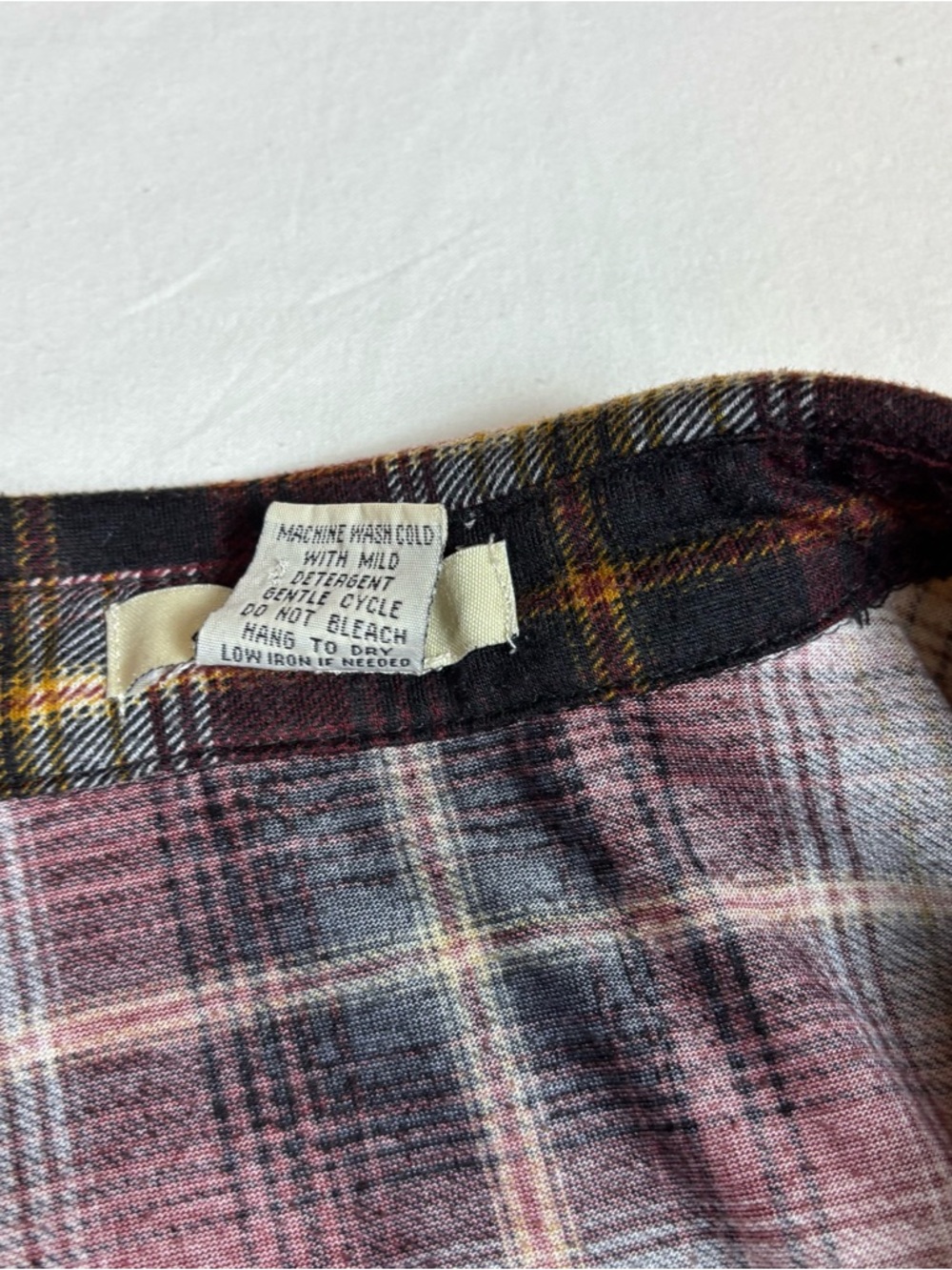 Love Potion Plaid Twist Front Shirt Women’s M Burgundy Long Sleeve Casual Top - Picture 3 of 8